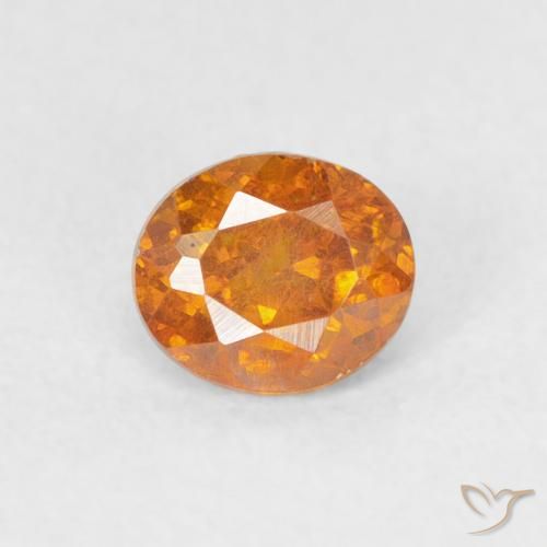 0.51ct Naturale Arancione brillante Sfalerite, Ovale, SI