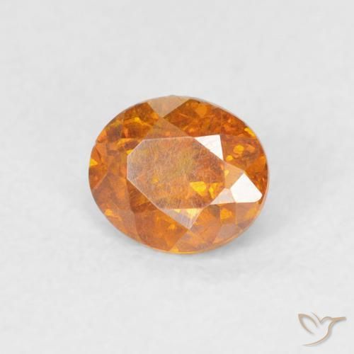 Sfalerite Arancione brillante naturale da 0.51 ct, Ovale, SI