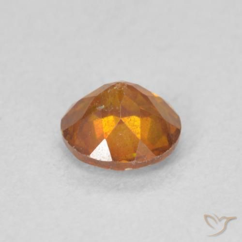 Sfalerite Arancio Medio naturale da 0.61 ct, Rotondo, SI