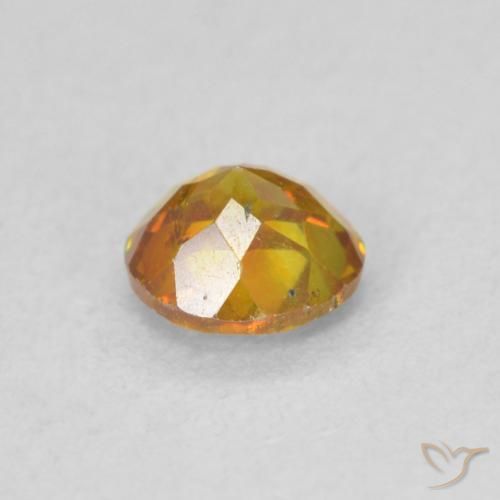 Sfalerite Arancione marroncino naturale da 0.58 ct, Rotondo, SI