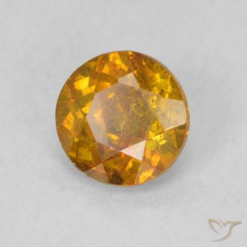 Sfalerite Arancione scuro naturale da 0.80 ct, Rotondo, SI