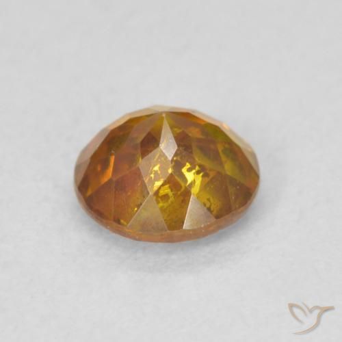 Sfalerite Arancione scuro naturale da 0.80 ct, Rotondo, SI
