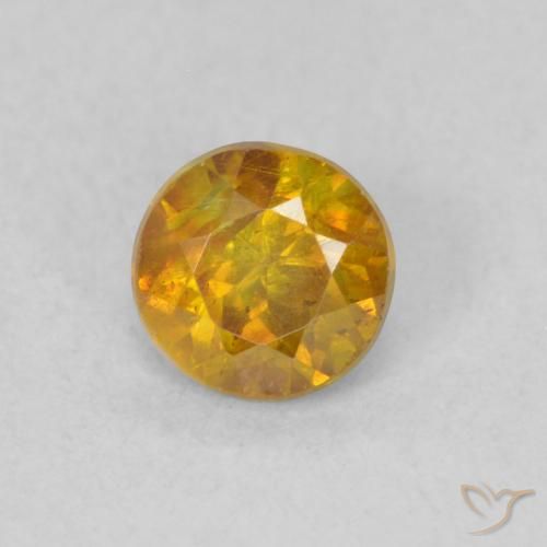 0.62ct Naturale Marrone dorato Sfalerite, Rotondo, SI