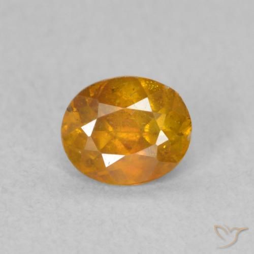 0.50ct Naturale Marrone dorato Sfalerite, Ovale, SI