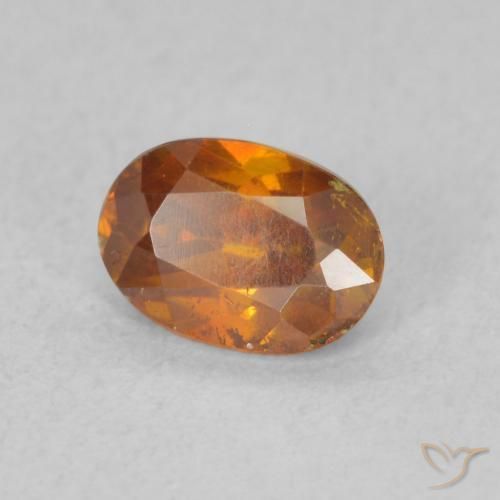 Sfalerite Arancio Medio naturale da 0.62 ct, Ovale, SI