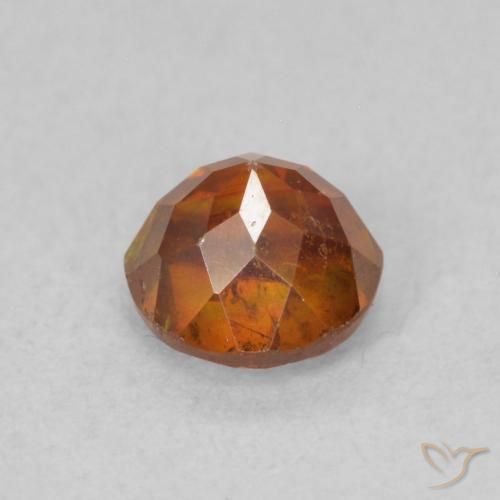 Sfalerite Medium Dark-Orange naturale da 0.85 ct, Rotondo, SI