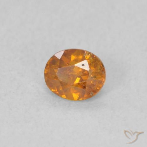 Sfalerite Arancione scuro naturale da 0.33 ct, Ovale, SI