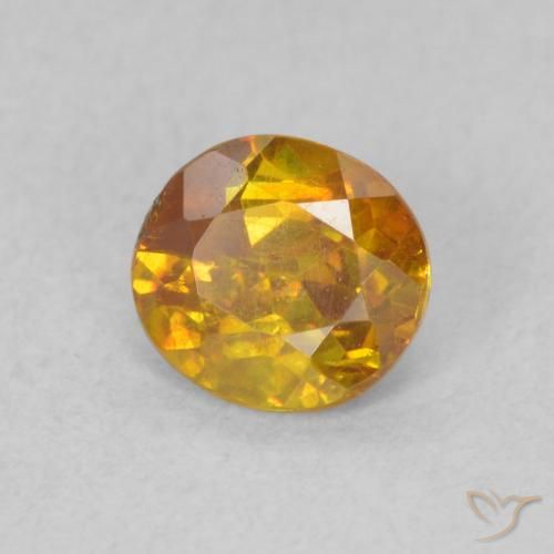 Sfalerite Arancio Terra naturale da 0.65 ct, Ovale, SI