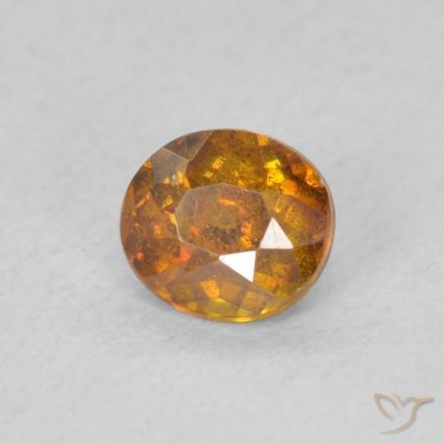 Sfalerite Arancio Terra naturale da 0.52 ct, Ovale, SI