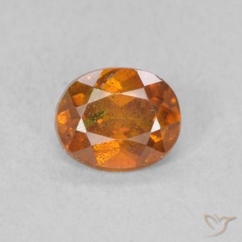 0.55ct Naturale Medium Dark-Orange Sfalerite, Ovale, SI