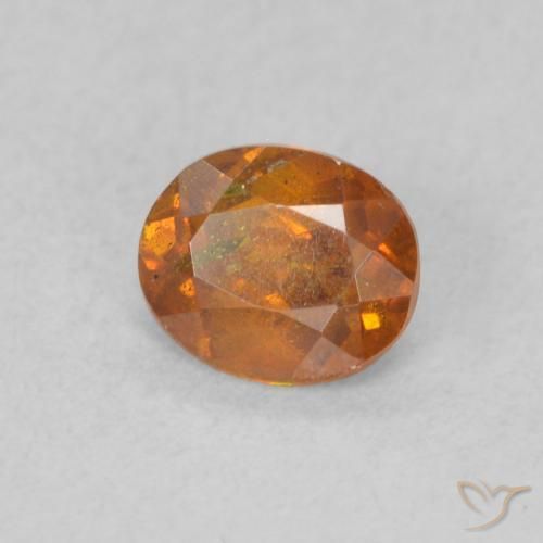 Sfalerite Medium Dark-Orange naturale da 0.55 ct, Ovale, SI