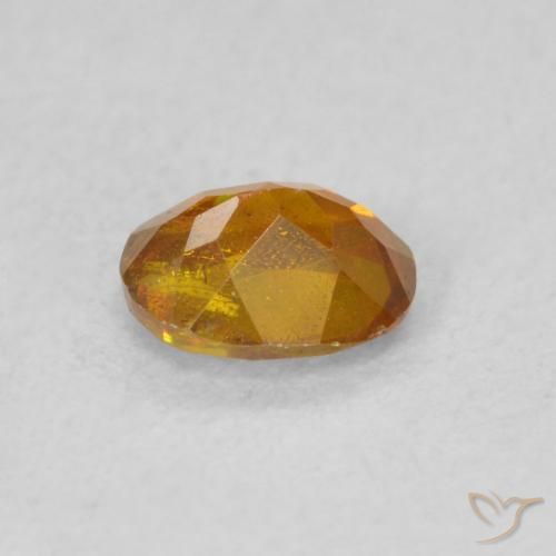 Sfalerite Medium Dark-Orange naturale da 0.55 ct, Ovale, SI