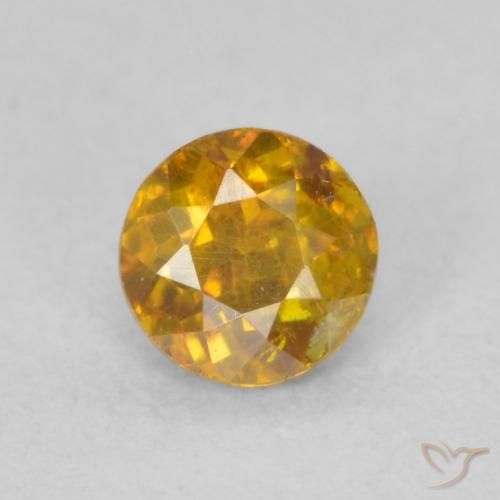 0.39ct Naturale Arancio Terra Sfalerite, Rotondo, SI
