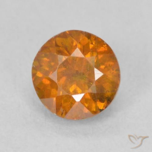 0.64ct Naturale sidro d'arancia Sfalerite, Rotondo, SI