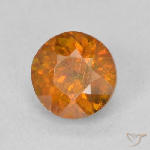 Sfalerite sidro d'arancia naturale da 0.64 ct, Rotondo, SI