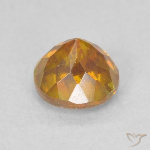 Sfalerite sidro d'arancia naturale da 0.64 ct, Rotondo, SI