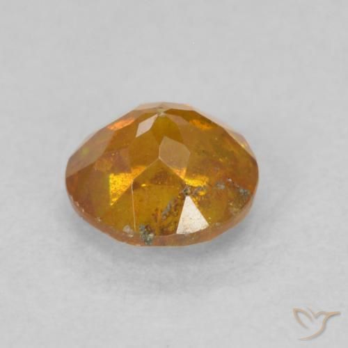 Sfalerite Arancione brillante naturale da 0.48 ct, Rotondo, SI
