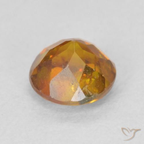 Sfalerite Arancio Terra naturale da 0.64 ct, Rotondo, SI