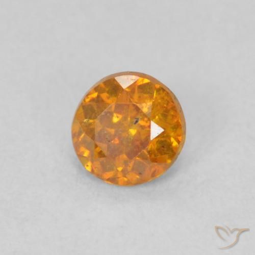 Sfalerite Albicocca Arancia naturale da 0.27 ct, Rotondo, SI