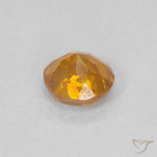 Sfalerite Albicocca Arancia naturale da 0.27 ct, Rotondo, SI