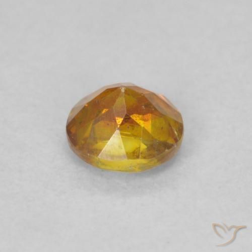 Sfalerite Arancio Medio naturale da 0.30 ct, Rotondo, SI