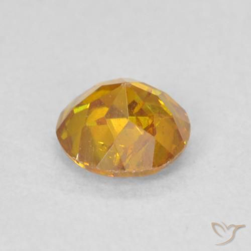 Sfalerite Arancio Terra naturale da 0.35 ct, Rotondo, SI