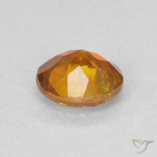 Sfalerite Arancio Medio naturale da 0.42 ct, Rotondo, SI