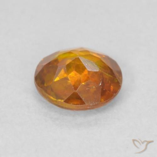 Sfalerite Arancione marroncino naturale da 0.41 ct, Rotondo, SI