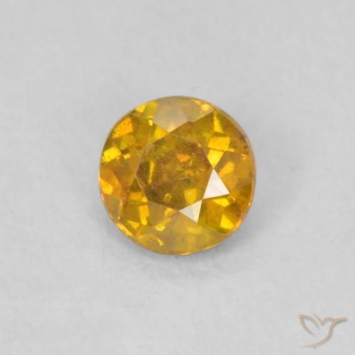 Sfalerite Arancio dorato naturale da 0.30 ct, Rotondo, SI