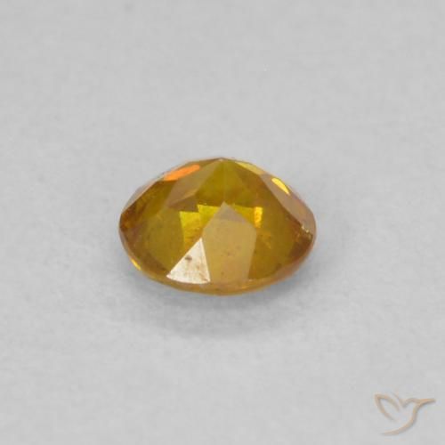 Sfalerite Arancio dorato naturale da 0.30 ct, Rotondo, SI