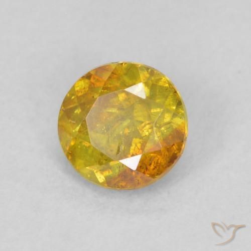 Sfalerite Albicocca Arancia naturale da 0.40 ct, Rotondo, SI
