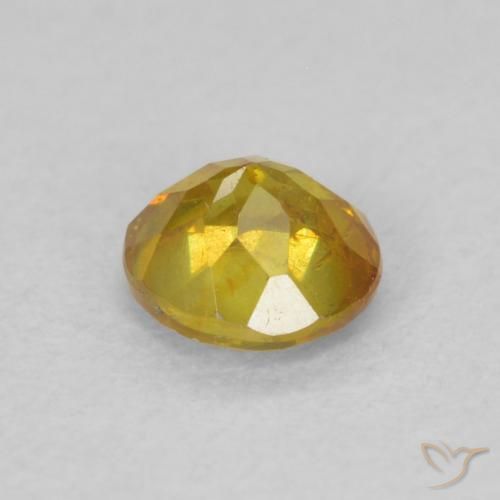Sfalerite Albicocca Arancia naturale da 0.40 ct, Rotondo, SI