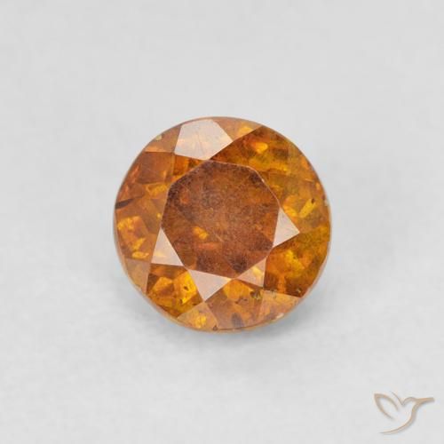 0.80ct Naturale Marrone dorato Sfalerite, Rotondo, VS-SI