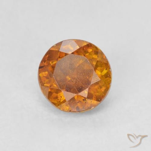 Sfalerite Marrone dorato naturale da 0.80 ct, Rotondo, VS-SI