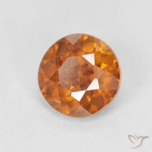 Sfalerite Arancia Terrosa naturale da 0.95 ct, Rotondo, VS-SI