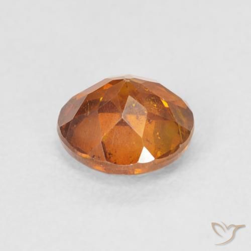 Sfalerite Arancia Terrosa naturale da 0.95 ct, Rotondo, VS-SI