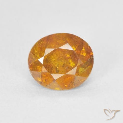 1.25ct Naturale Miele arancione Sfalerite, Ovale, SI