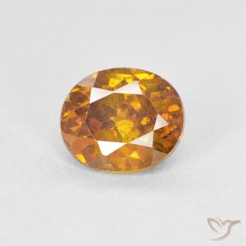 1.25ct Naturale Marrone dorato Sfalerite, Ovale, SI