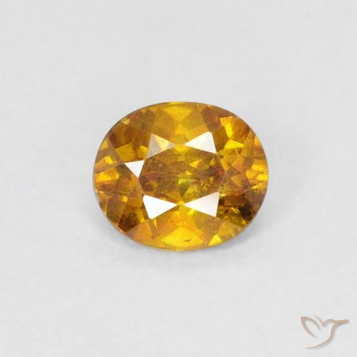 0.47ct Naturale Marrone dorato Sfalerite, Ovale, SI