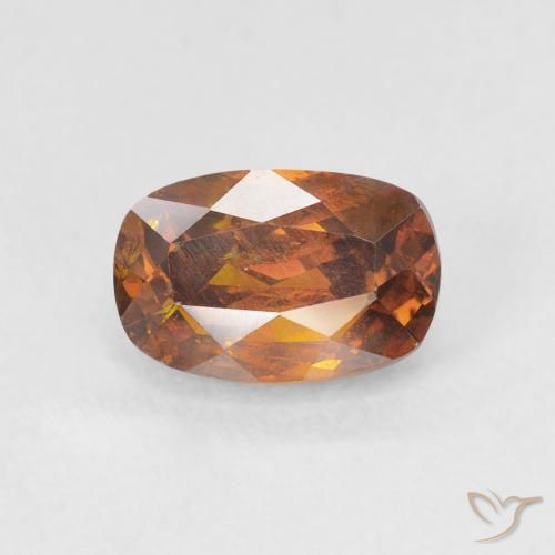 1.46ct Naturale Arancione scuro Sfalerite, Cuscino, SI