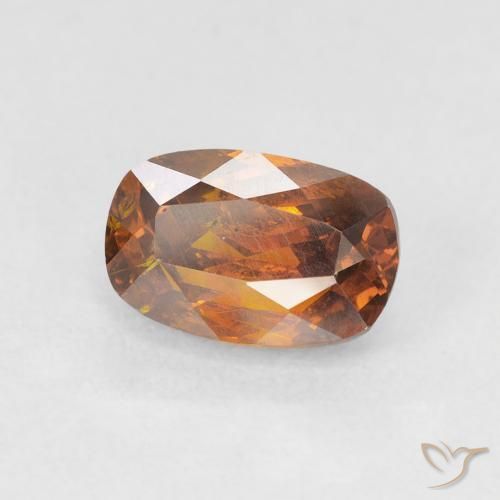 Sfalerite Arancione scuro naturale da 1.46 ct, Cuscino, SI