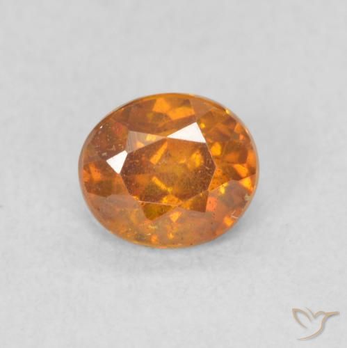 0.54ct Naturale Arancione Ambra Sfalerite, Ovale, SI