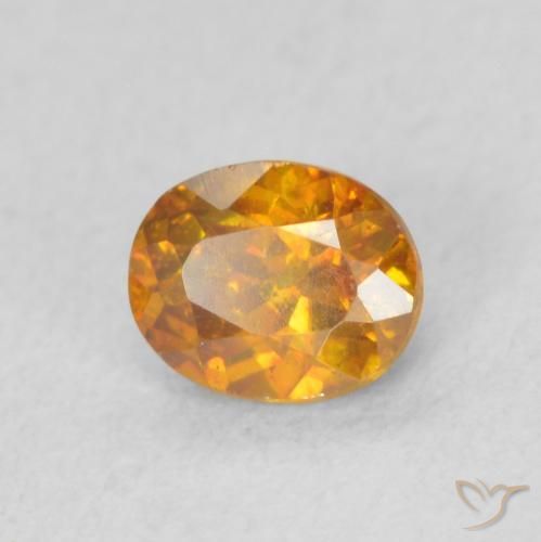Sfalerite Arancio Medio naturale da 0.59 ct, Ovale, SI