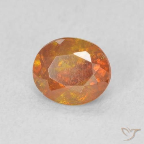 Sfalerite Arancio Terra naturale da 0.58 ct, Ovale, SI