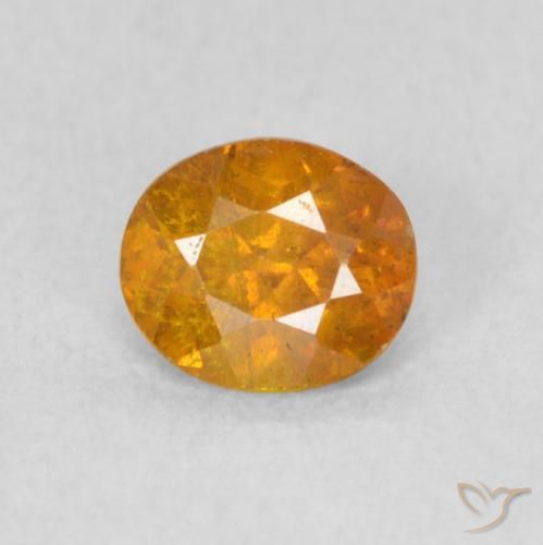 0.56ct Naturale Arancione brillante Sfalerite, Ovale, SI