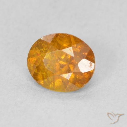 Sfalerite Arancione brillante naturale da 0.56 ct, Ovale, SI