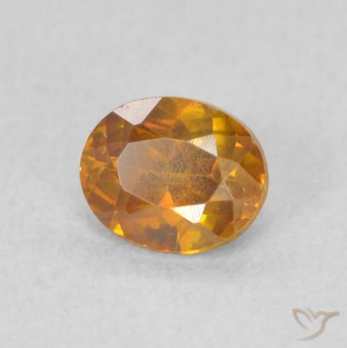 Sfalerite Arancione scuro naturale da 0.56 ct, Ovale, SI