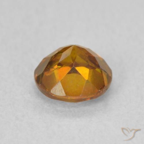 Sfalerite Arancio Terra naturale da 0.77 ct, Rotondo, SI