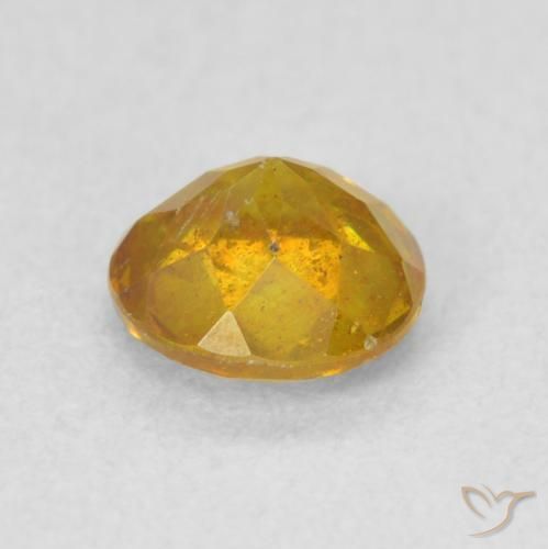 Sfalerite Arancio dorato naturale da 0.84 ct, Rotondo, SI