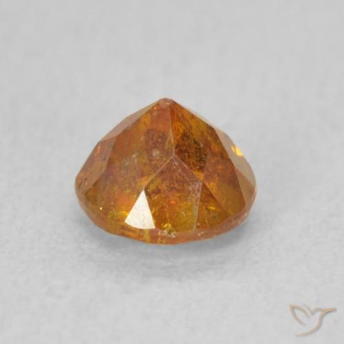 Sfalerite Arancio Medio naturale da 0.79 ct, Rotondo, SI